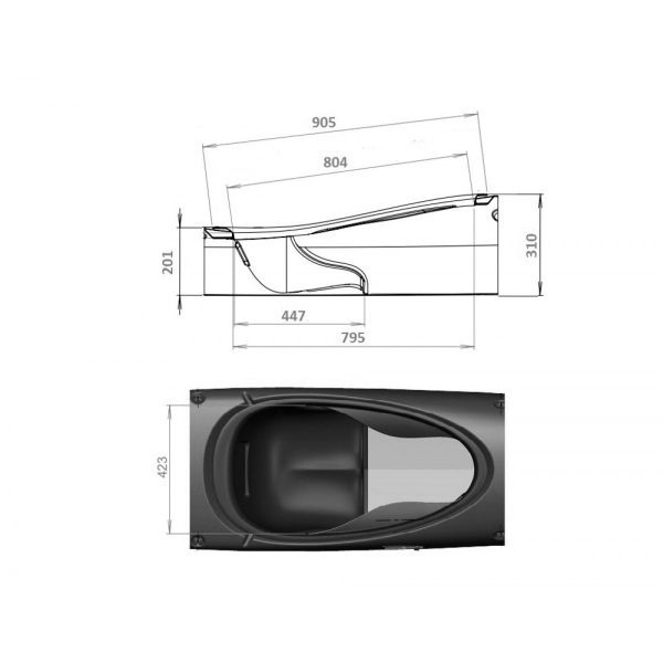 Splint Greenland elite black. Sea kayak fiberglass-carbon - Image 11